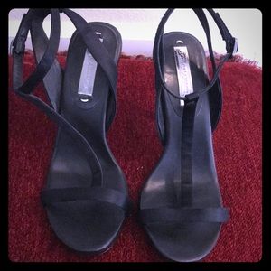 BCBG Black strappy sexy heels